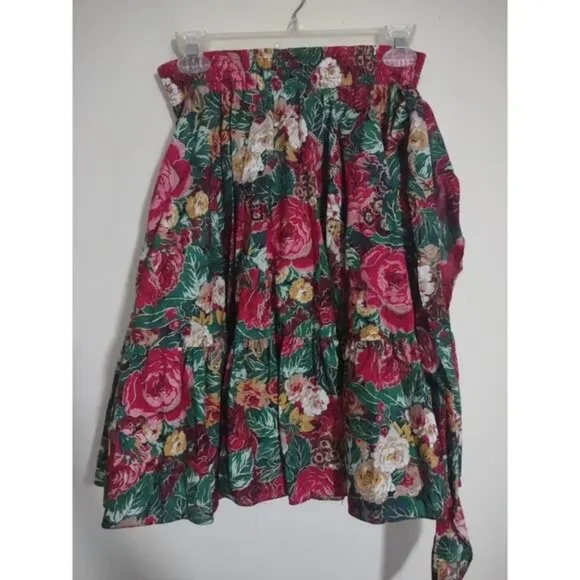 EUC Vintage Square Up Floral Skirt Size Small Western Prairie Cottage Halloween - Picture 3 of 4